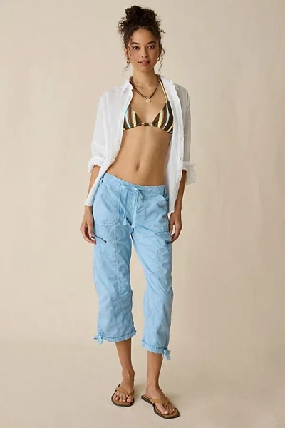 Bdg Sidekick Crop Cotton Utility Pants In Light Blue, Women's At Urban Outfitters