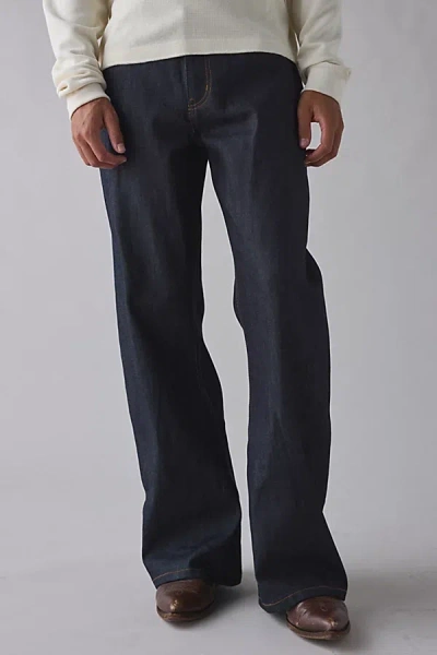 Bdg Slacker Premium Selvedge Relaxed Flare Jean In Vintage Denim Dark, Men's At Urban Outfitters