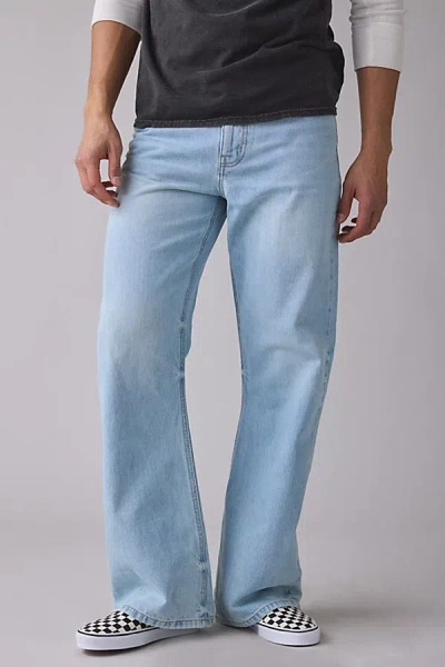 Bdg Slacker Washed Selvedge Relaxed Fit Jean In Ancient Light Wash, Men's At Urban Outfitters In Blue
