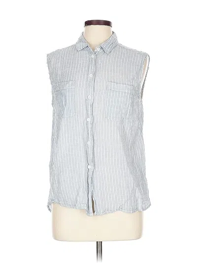 Pre-owned Bdg Sleeveless Button Down Shirt In Blue