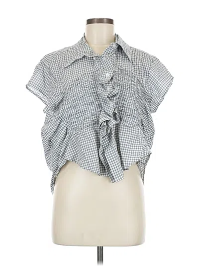 Pre-owned Bdg Sleeveless Button Down Shirt In Gray