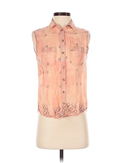 Pre-owned Bdg Sleeveless Button Down Shirt In Orange