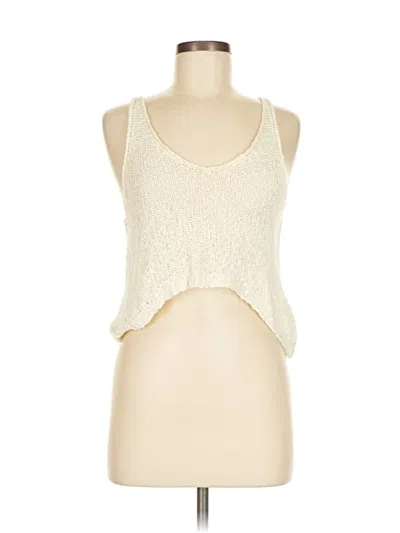 Pre-owned Bdg Sleeveless Top Ivory Halter Neckline Tops In White