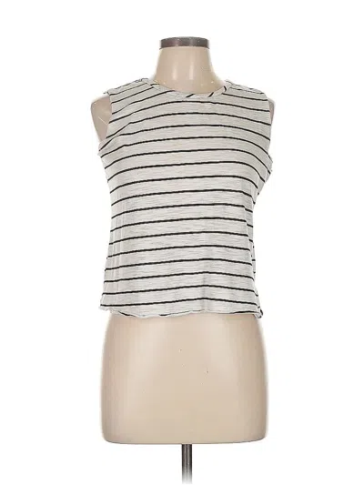 Pre-owned Bdg Sleeveless Top Ivory One Shoulder Neckline Tops In White