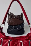 Bdg Sonny Belted Hobo Bag In Black, Women's At Urban Outfitters In Black