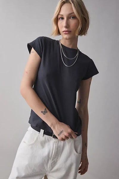 Bdg Spill The Short Sleeve Tee In Black, Women's At Urban Outfitters