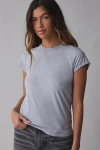 BDG SPILL THE SHORT SLEEVE TEE IN GREY, WOMEN'S AT URBAN OUTFITTERS
