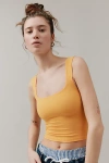 Bdg Square Neck Tank Top In Burnt Orange, Women's At Urban Outfitters
