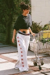 Bdg Star Graphic Cone Sweatpant In Sugar Swizzle/true Red, Men's At Urban Outfitters In Sugar Swizzle/true Red