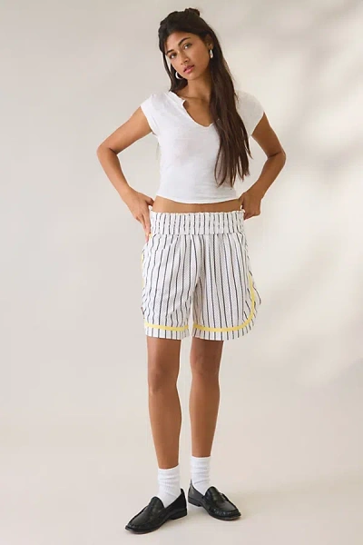 Bdg Star Player Printed Mesh Athletic Short In Baseball Stripes, Women's At Urban Outfitters In Multi