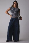 Bdg Studio Wide-leg Chino Utility Pant In Navy, Women's At Urban Outfitters