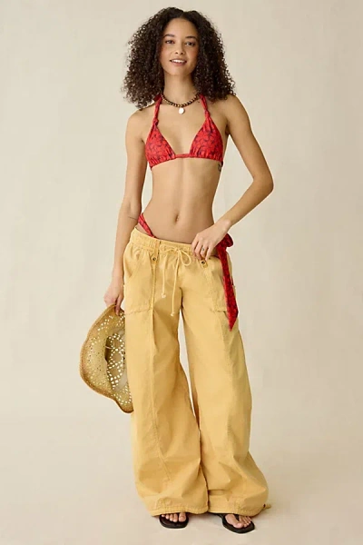 Bdg Sunridge Mid-rise Cargo Balloon Pants In Gold, Women's At Urban Outfitters In Multi