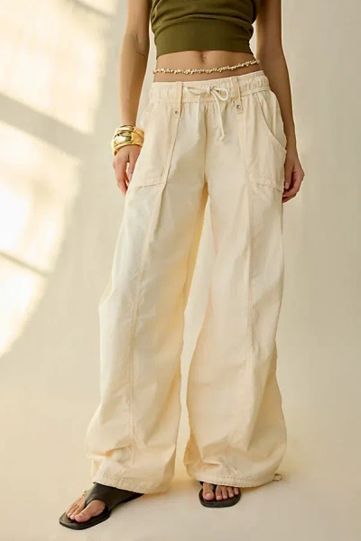 Bdg Sunridge Mid-rise Cargo Balloon Pants In Ivory, Women's At Urban Outfitters In Yellow