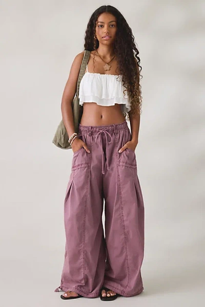 Bdg Sunridge Mid-rise Cargo Balloon Pants In Purple, Women's At Urban Outfitters