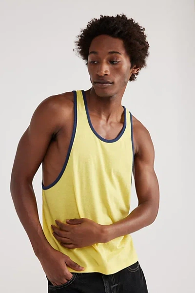 Bdg Supercut Tank Top In Lemon Zest, Men's At Urban Outfitters