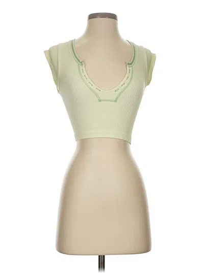 Pre-owned Bdg Tank Top Green Open Neckline Tops