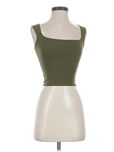 Pre-owned Bdg Tank Top Green Strapless Neckline Tops