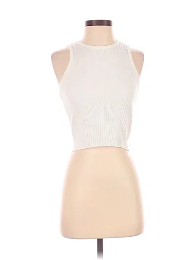Pre-owned Bdg Tank Top Ivory Halter Neckline Tops In White