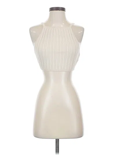 Pre-owned Bdg Tank Top Ivory Halter Neckline Tops In White