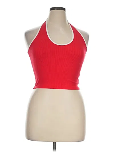 Bdg Tank Top Red Halter Neckline Tops