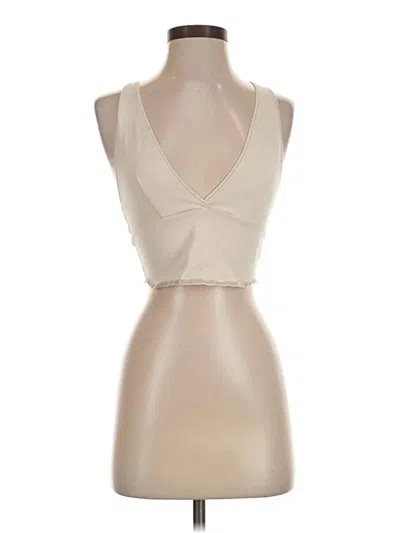 Pre-owned Bdg Tank Top Tan Plunge Neckline Tops