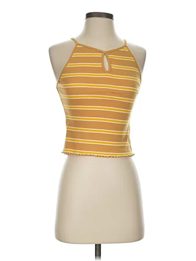 Pre-owned Bdg Tank Top Yellow Halter Neckline Tops