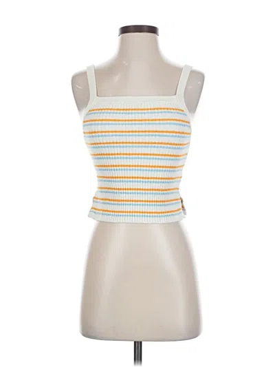 Pre-owned Bdg Tank Top Yellow Strapless Neckline Tops