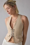 Bdg Taryn Surplus Slim Vest Top Jacket In Tan, Women's At Urban Outfitters In Brown