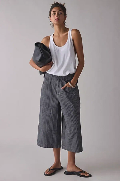 Bdg Tate Utility Wide-leg Crop Pant In Black, Women's At Urban Outfitters