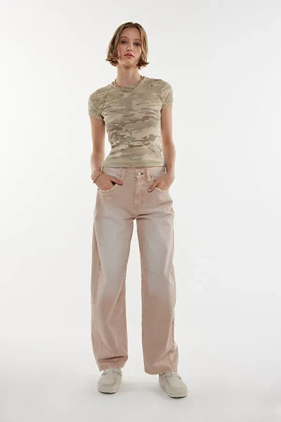 Bdg Too Perfect Printed Short Sleeve Tee In Camo, Women's At Urban Outfitters