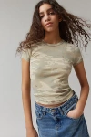 Bdg Too Perfect Printed Short Sleeve Tee In Green, Women's At Urban Outfitters