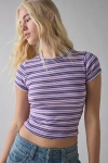 Bdg Too Perfect Short Sleeve Tee In Purple, Women's At Urban Outfitters