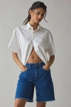 Bdg Tori Mid-rise Cutoff Jort In Vintage Denim Dark, Women's At Urban Outfitters