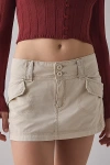 Bdg Trail Star Utility Low-rise Micro Mini Skirt In Beige, Women's At Urban Outfitters In Sand