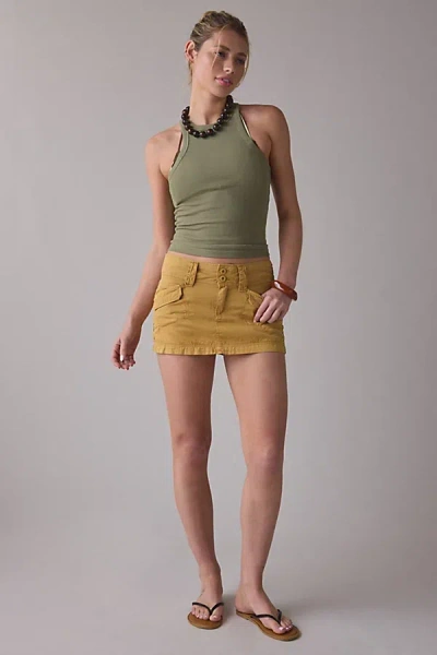 Bdg Trail Star Utility Mini Skirt In Gold, Women's At Urban Outfitters In Yellow
