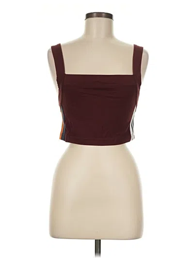 Pre-owned Bdg Tube Top Burgundy Strapless Neckline Tops