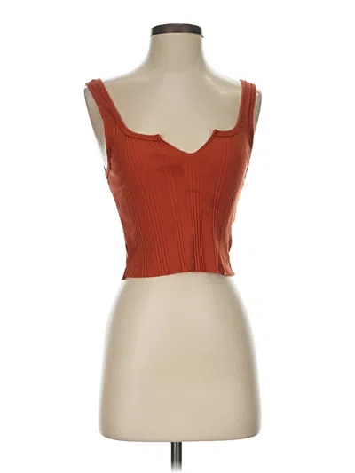 Pre-owned Bdg Tube Top Orange Strapless Neckline Tops