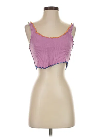 Pre-owned Bdg Tube Top Purple Strapless Neckline Tops