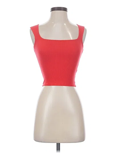 Pre-owned Bdg Tube Top Red Strapless Neckline Tops