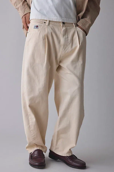Bdg Twill 5-pocket Pleated Dad Chino Pant In Ivory, Men's At Urban Outfitters
