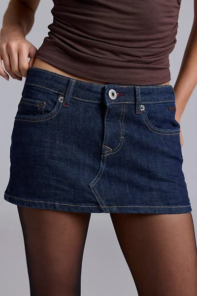 BDG ULTIMATE DENIM MINI SKIRT IN RINSED DENIM, WOMEN'S AT URBAN OUTFITTERS 