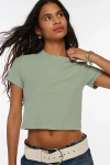 Bdg Universal Shrunken T-shirt Top In Calke Green, Women's At Urban Outfitters