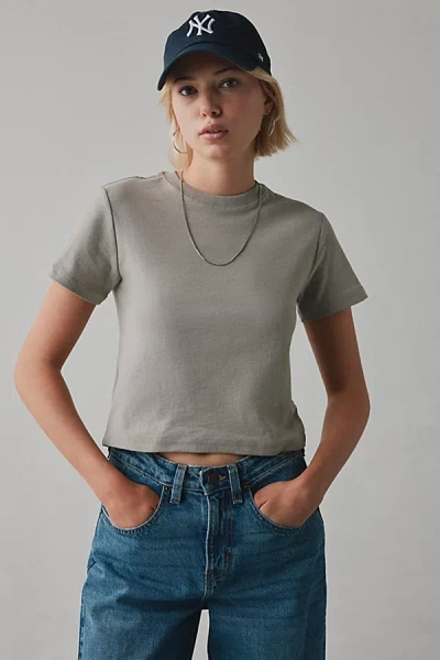 Bdg Universal Shrunken Tee In Grey, Women's At Urban Outfitters