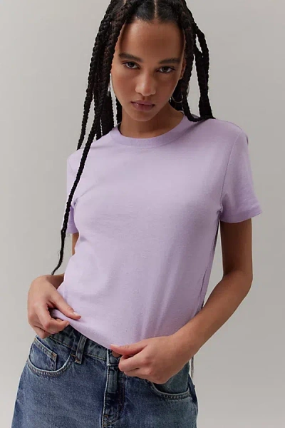 Bdg Universal Shrunken T-shirt Top In Lilac, Women's At Urban Outfitters In Lilac