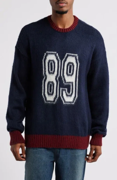 Bdg Urban Outfitters 89 Varsity Sweater In Navy
