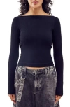 Bdg Urban Outfitters Alicia Open Back Rib Top In Blue