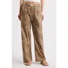 Bdg Urban Outfitters Animal Print Wide Leg Pants In Brown