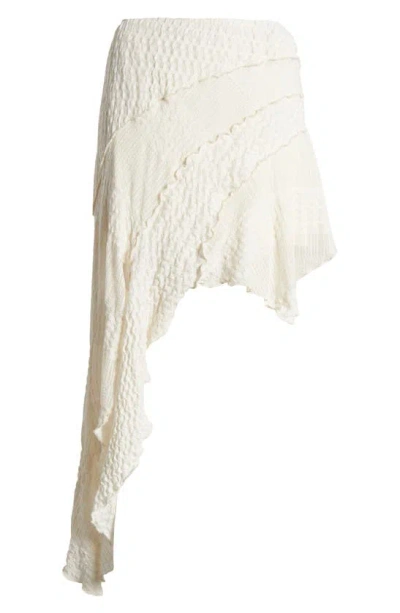 Bdg Urban Outfitters Asymmetric Spliced Skirt In White
