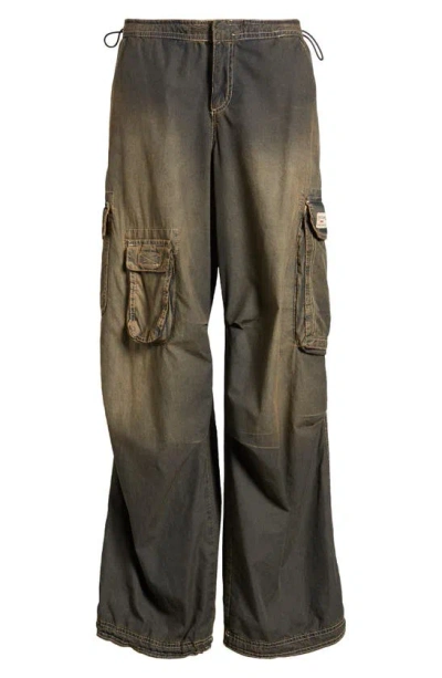 Bdg Urban Outfitters Baggy Cargo Pants In Tint Washed Black