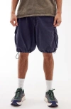 Shop Bdg Urban Outfitters Baggy Tech Cargo Shorts In Black